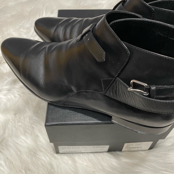 Saint Laurent Black Leather Ankle Boot - Picture 5 of 7